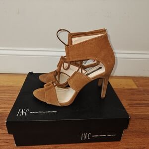 INC International Concepts Women's Brown Strappy Heels